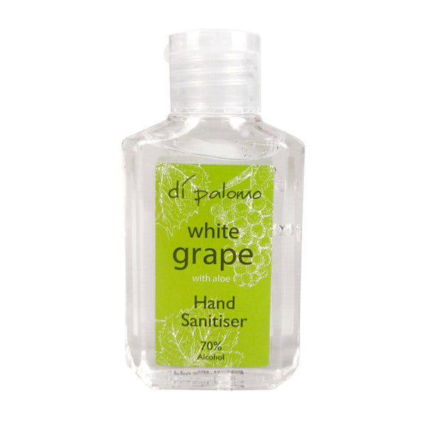 The perfect companion on the Go... Small and compact to fit in pockets and handbags, our White Grape Hand Sanitiser is now a must have for any trip.It’s important to be able to sanitise on the go now, our formula can deliver the cleansing your hands need during busy days while the addition of aloe will moisturise and keep your skin from feeling dry.A must have for home life, work and trips out with friends.