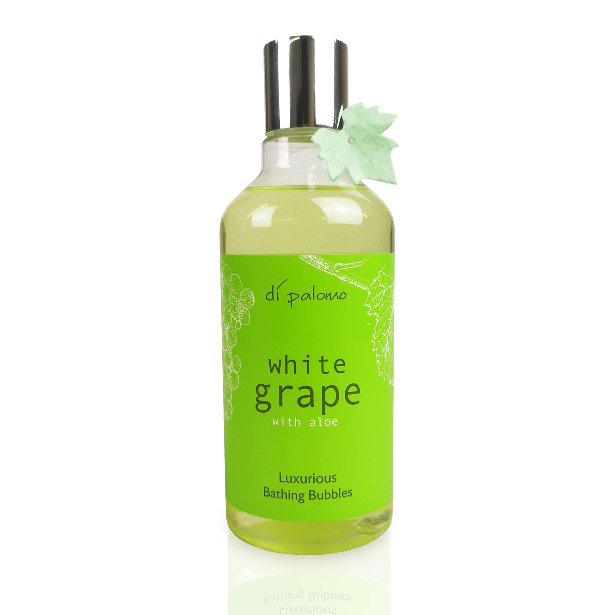 A rich, foaming bubble bath fragranced with White Grape & Aloe. blended using the finest ingredients.

Gently cleanse your skin as you relax in a mountain of luxurious bubbles; deliciously fragranced with White Grape & Aloe. For maximum bubbles, pour into warm, running water.